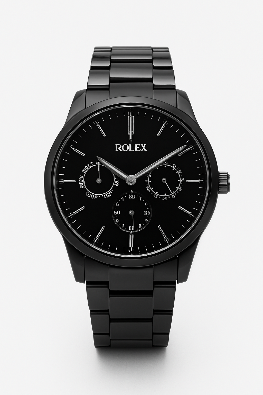 Black Stainless Steel Wrist Watch – Fashion & Casual