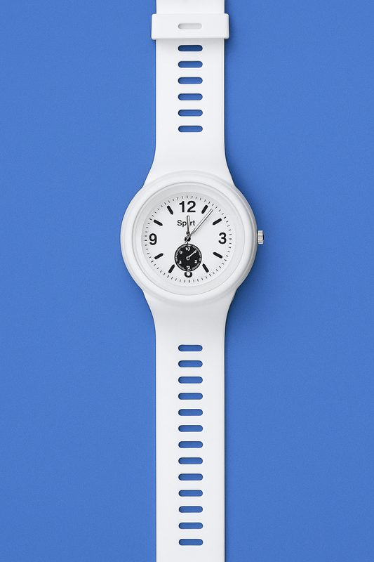 Sporty White Silicone Wrist Watch