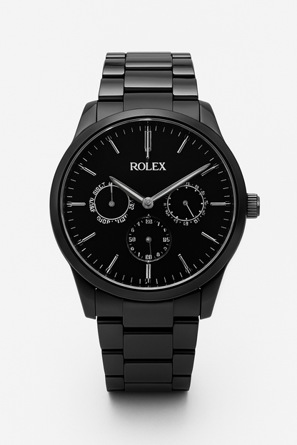 Black Stainless Steel Wrist Watch – Fashion & Casual